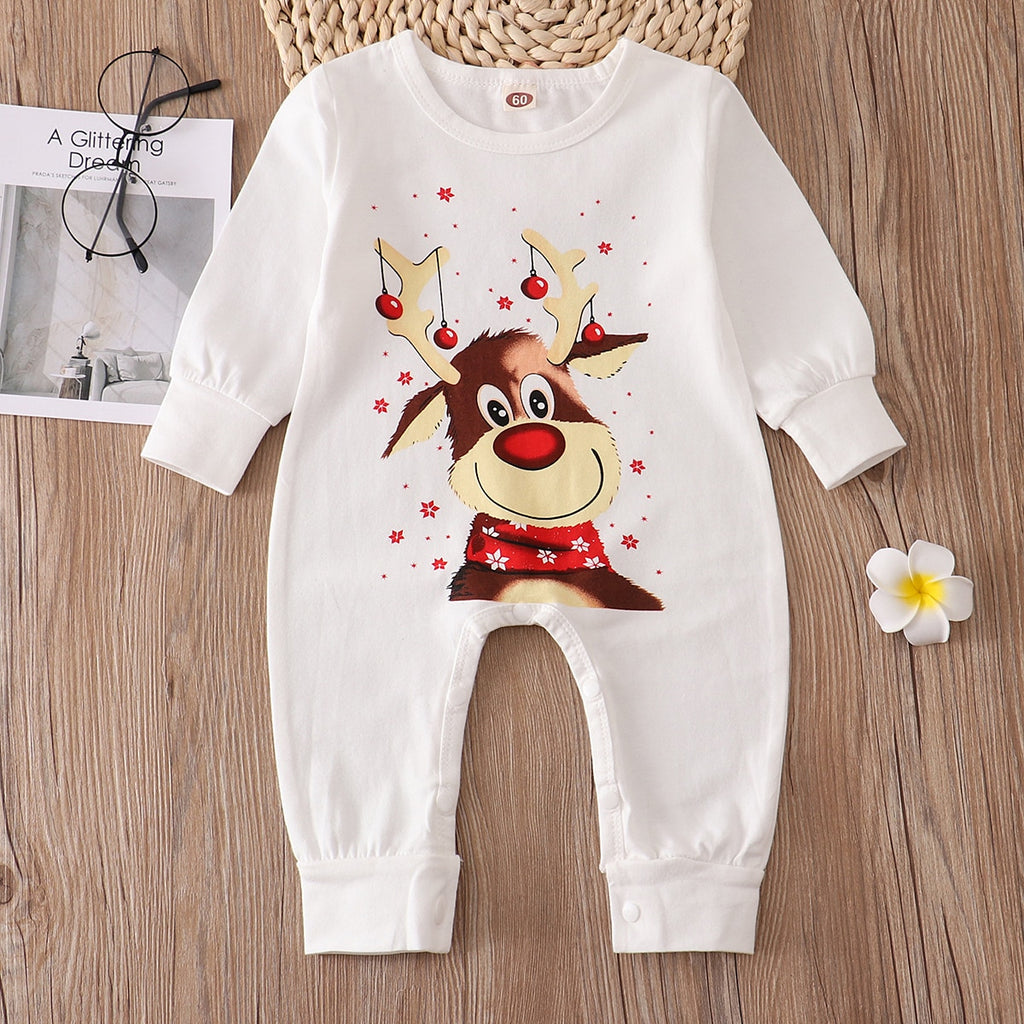 Cute Deer Family Xmas Pajamas Sets  and Dog Scarfs